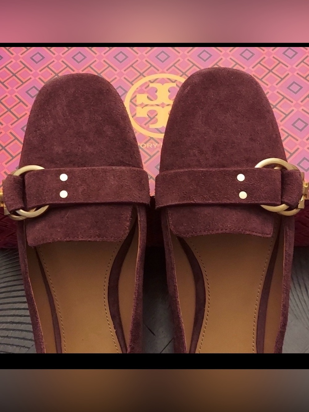 Tory Burch Suede-Style Mules in Purple